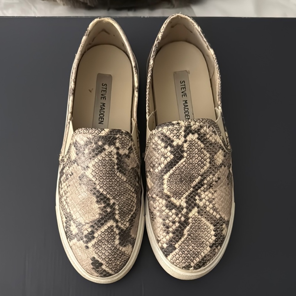 Steve Madden Women's Snake Print Slip-On Shoes